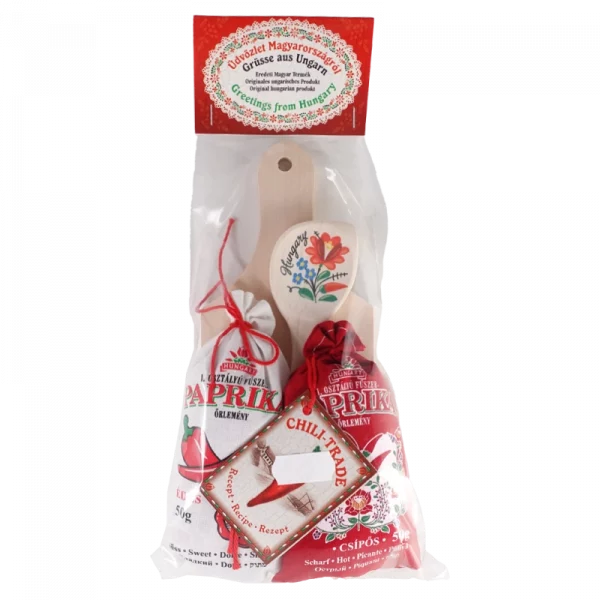 Chili Trade Paprikapulver Geschenkset mit Schneidebrett