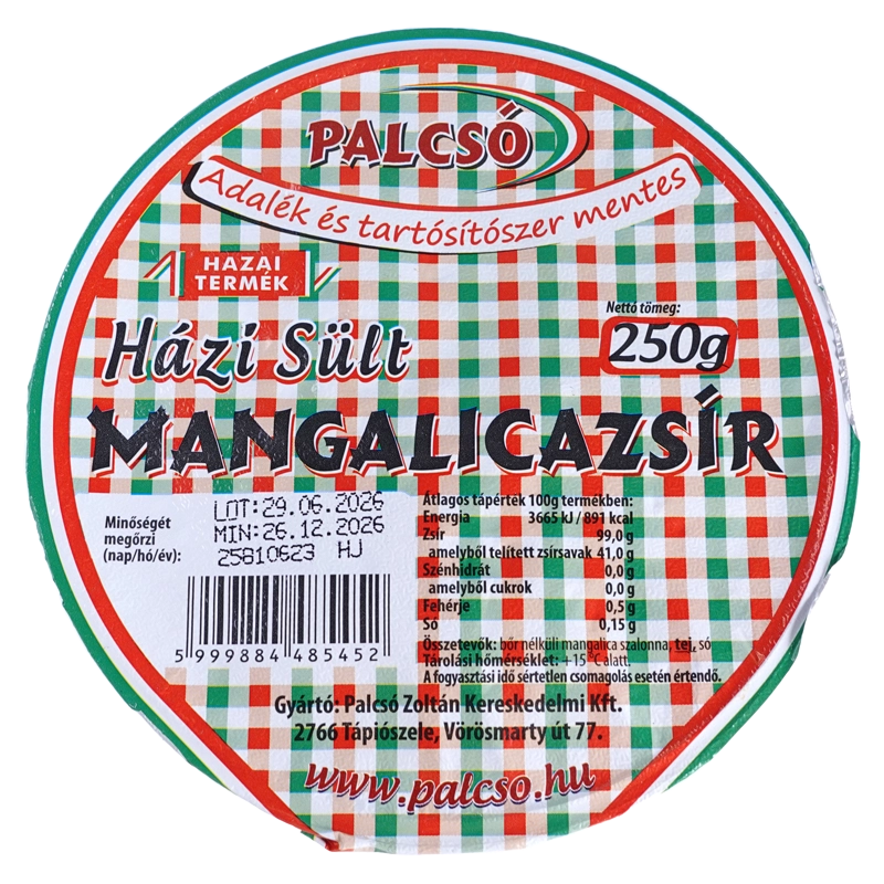 Palcso Mangalitza Schmalz 250g