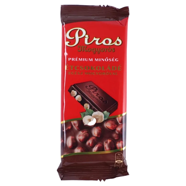 PIROS MOGYORÓS Zartbitterschokolade mit ganzen Haselnüssen 70g